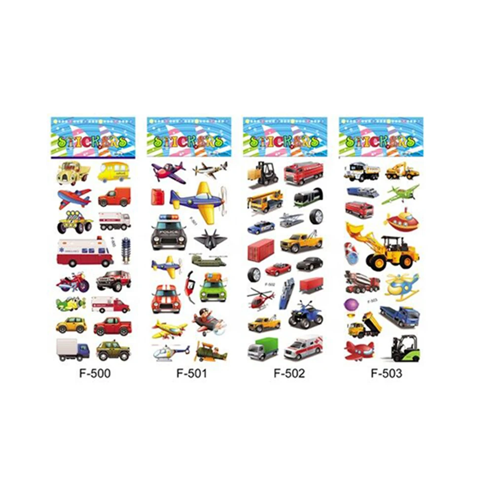 Строительный автомобиль дорожный стикер экскаватор трехмерный Мультфильм