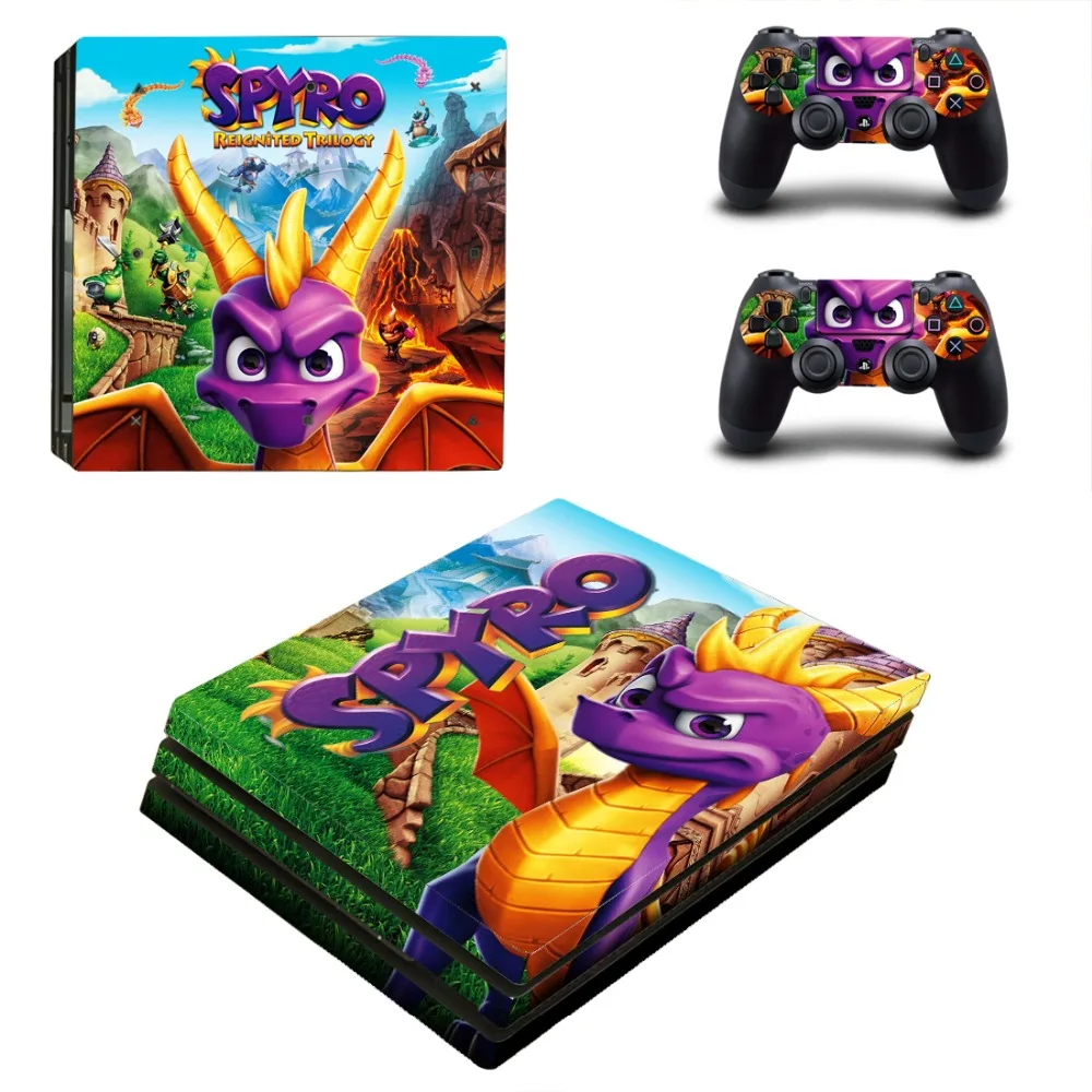 Виниловая наклейка Spyro The Dragon PS4 Pro для Playstation 4 2 контроллера Pro|Наклейки| |