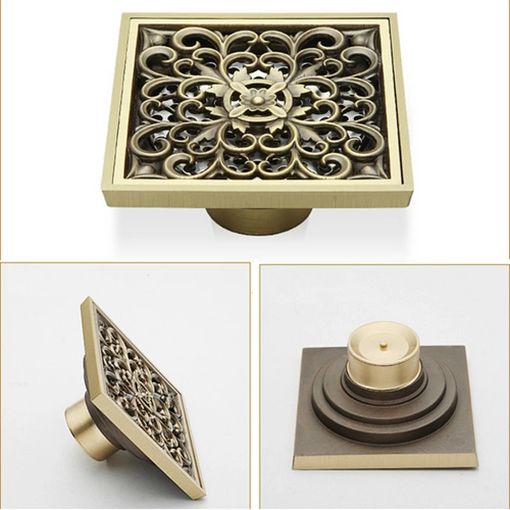 Бесплатная доставка античный латунный резной цветок аксессуары для ванной