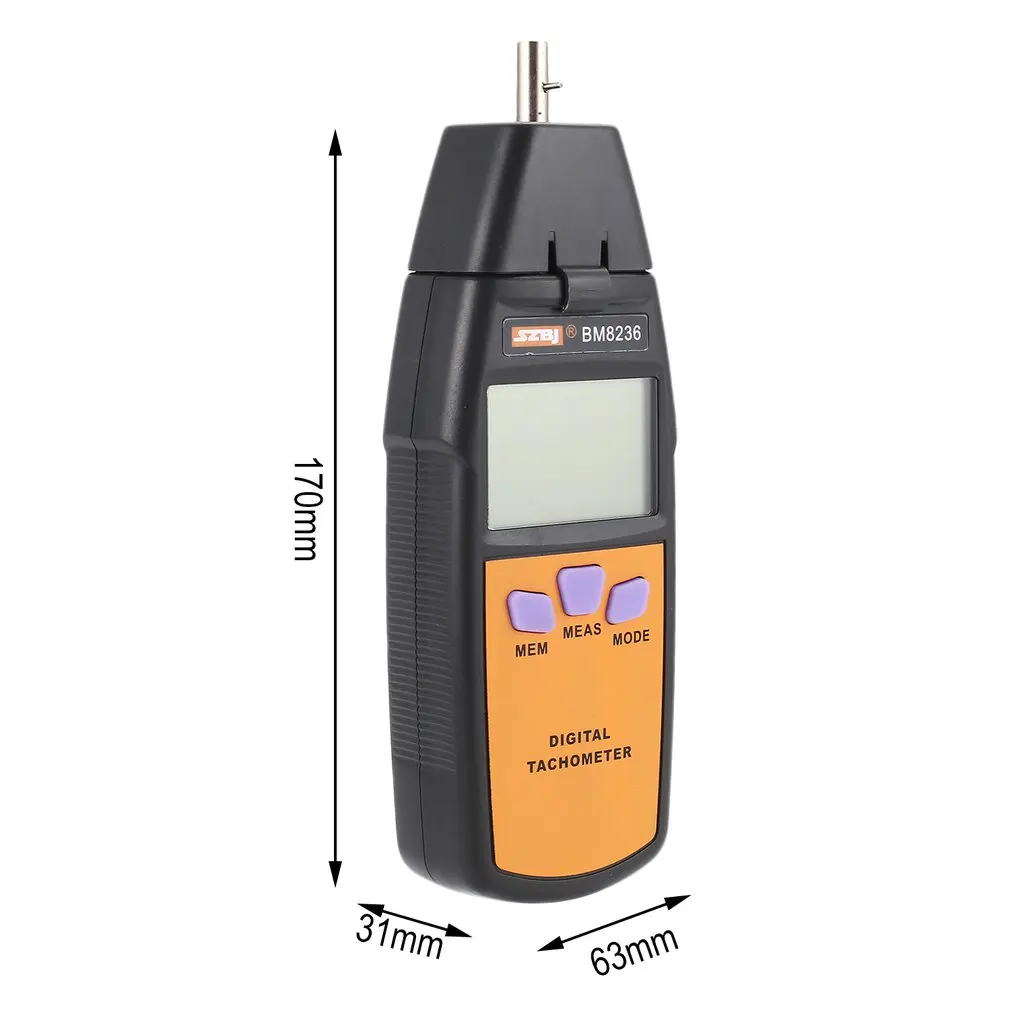 SZBJ BM8236 LCD цифровой лазерный тахометр Бесконтактный RPM тач тестер Измеритель