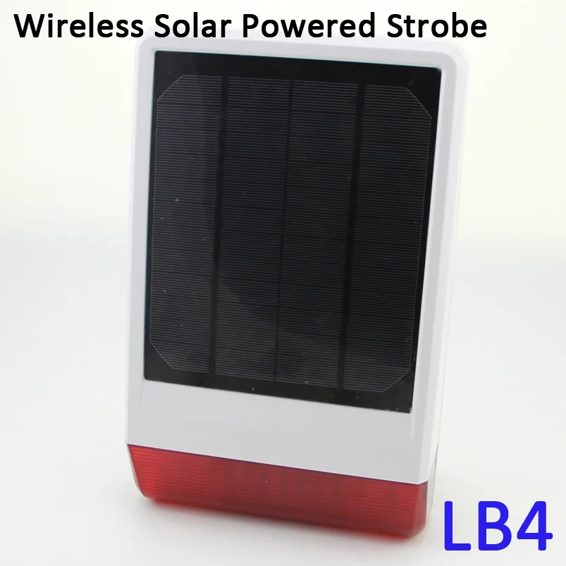 Solar Powered Strobe Наиболее полные аксессуары безопасности для домашней семьи безопасности GSM PSTN сигнализация Новая беспроводная сирена пожарный дым газовый датчик - Цвет: Solar Powered Strobe
