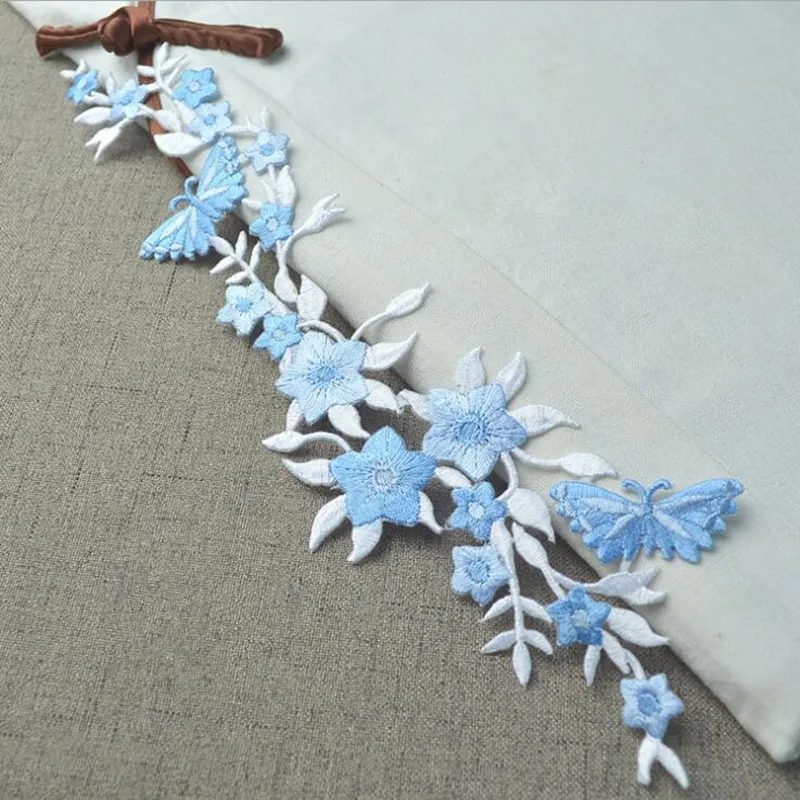 Цветочные аппликации патчи для одежды 1 шт. вышитые приклеивания утюгом тканевые