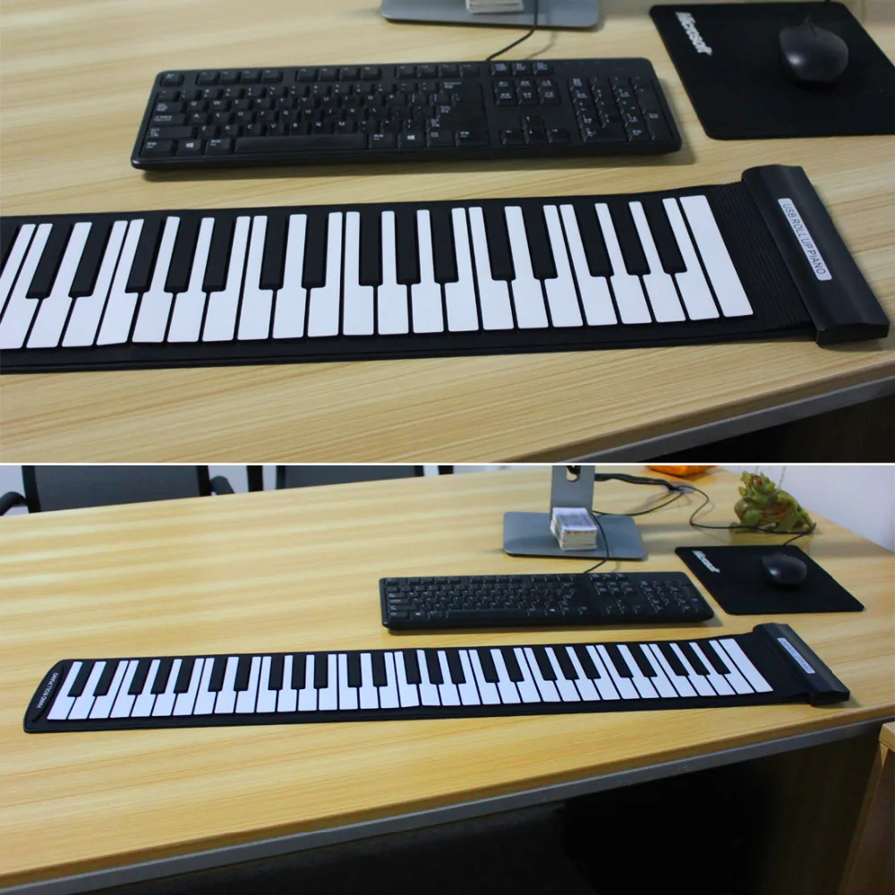 

Flexible Portable 61 Keys USB MIDI Piano Professional Electronic Roll Up Keyboard Piano for Kids Children Toys Gift