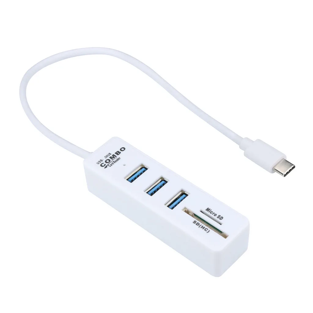 Высокоскоростной 2 в 1 тип-c/USB 3,0 OTG USB 2,0 концентратор разветвитель комбо 3 порта SD/TF кардридер для Apple Macbook Air ноутбук ПК
