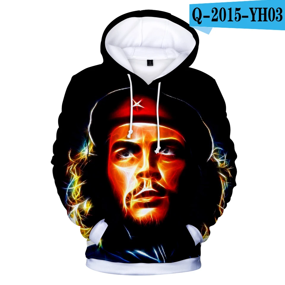 Che Guevara, 3D принт, новинка, модные толстовки для женщин/мужчин, с длинным рукавом, повседневные толстовки с капюшоном, трендовая уличная одежда, толстовки 4XL - Цвет: Зеленый