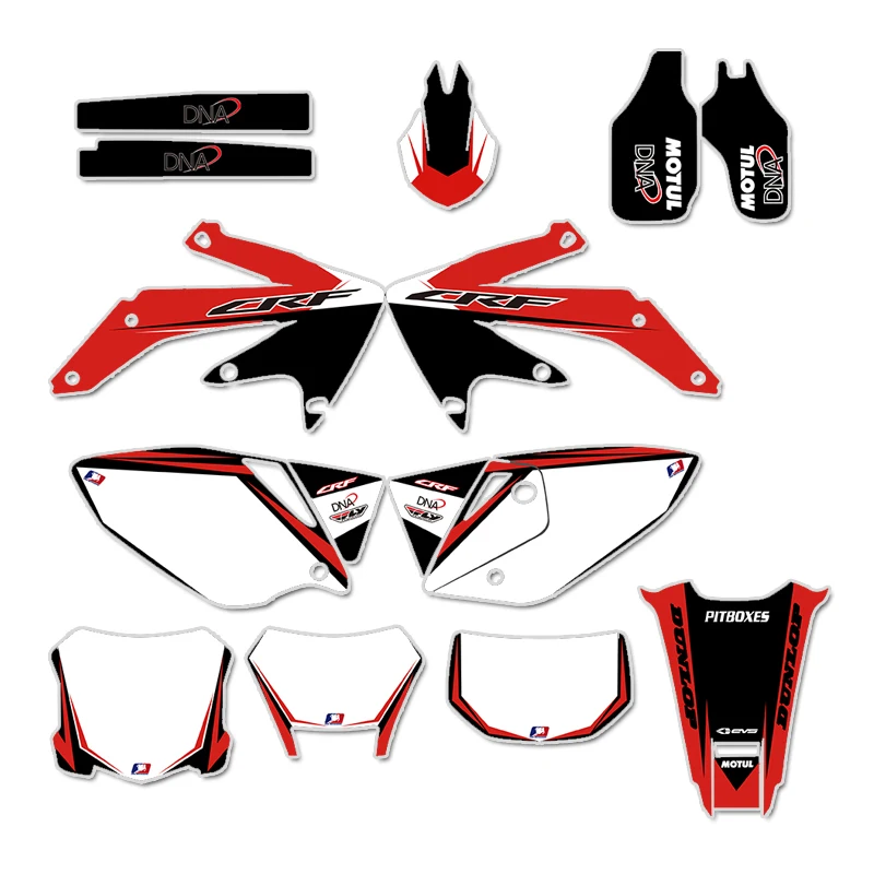 Графические и Фоновые наклейки наборы наклеек для Honda CRF450X 4 шт. 2004 2005 2006 2007 08 09 10 11