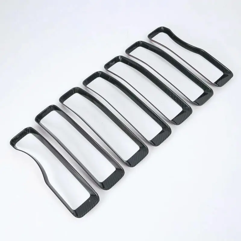 new Carbon Fiber Look Front Grille Grid Cover Trim 7pcs For for Jeepp Wrangler JL 2018 2019 | Автомобили и мотоциклы