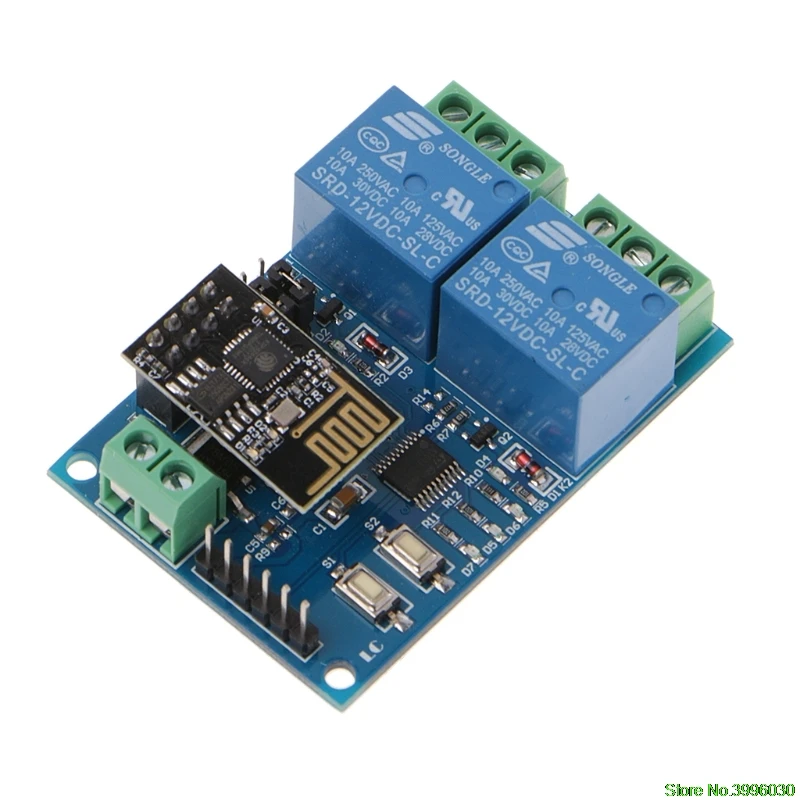 WI-FI триггерный релейный модуль ESP8266 IOT приложение контроллер 2-х канальный для умного дома 12V
