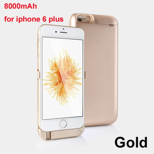 Gold for i6P i6SP 5000/8000 мАч чехол для аккумулятора для iPhone 6 s 6s внешний аккумулятор чехол для зарядки для iPhone 6 6s Plus чехол для зарядного устройства - Цвет: Gold for i6P i6SP