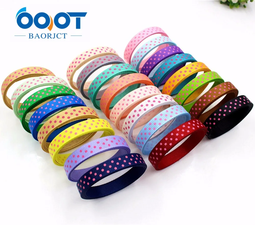 OOOT BAORICT 181171 10 мм 20 ярдов одноцветные ленты в горошек термопечать grosgrain Свадебные