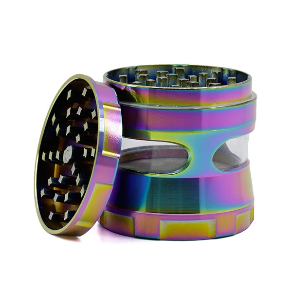 Новинка Высококачественная 4-слойная мельница для специй из цинкового сплава 63