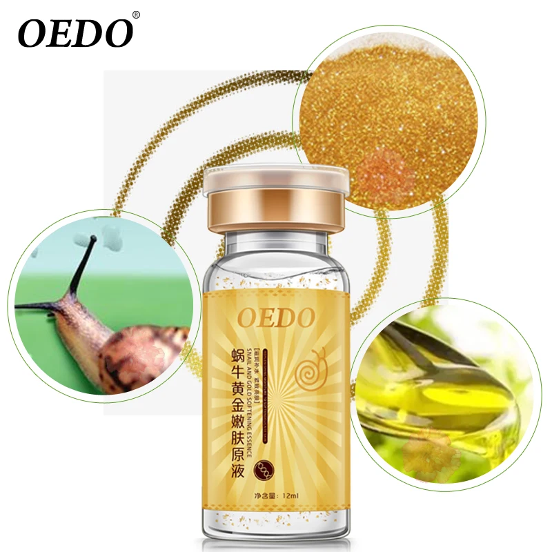 

2pcs/lot snail gold essence hyaluronic acid essence skin care deep moisturizing whitening anti-aging anti-wrinkle firming face