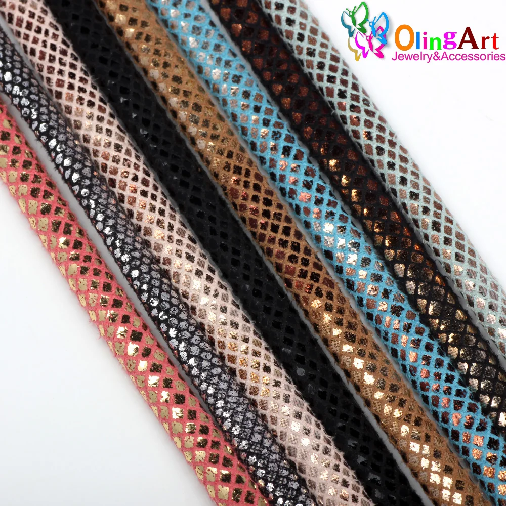 OlingArt 6 мм 2 м/лот полукруглый шнур из искусственной кожи для самостоятельного