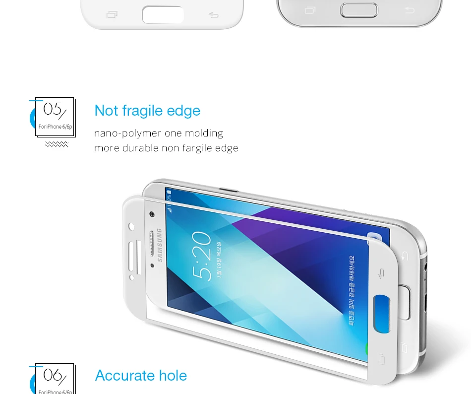 Glas для A5 A520 9 H полное покрытие закаленное стекло для samsung Galaxy A 5 A 520F A 520 5,2 дюймов Защитная пленка для экрана чехол
