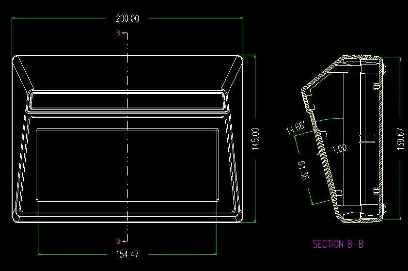10 шт. 200*145*70 мм пластиковая коробка Электроника pcb корпус для электропитания инструмент чехол szomk пластиковая проектная коробка