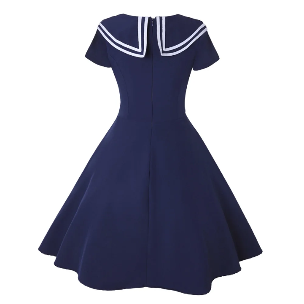 Женское милое короткое платье японский матросский воротник для девочек красная