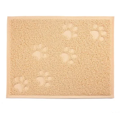 Beige Товары для домашних животных, щенок, собака, кошка, подача воды пищи, коврик, тарелка, подстилка для домашних животных, легкая чистка, коврик для собак, кошек - Цвет: Beige