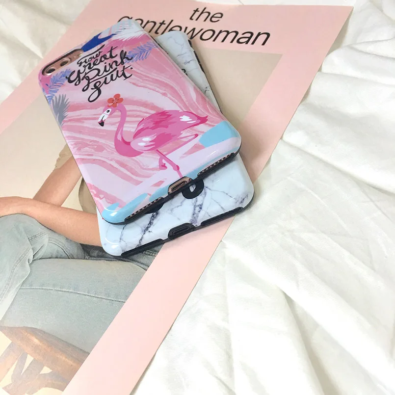 Чехол для телефона Iphone7 6S ТПУ Ретро Фламинго случае пары назад Мягкая обложка iPhone