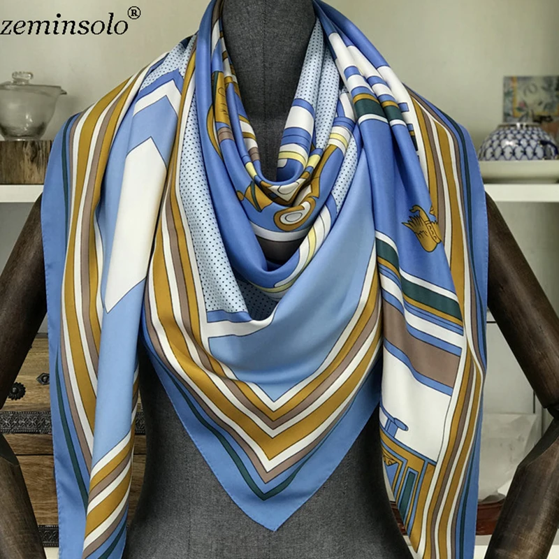 Ван печать Гога цветок Элитный бренд для женщин 100% шелковый шарф бандана из саржи