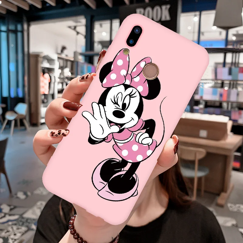 minizbs Мягкий матовый розовый чехол для huawei P30 P8 P9 P10 P20 Pro Lite P Smart Y5 Y6 Y7 Prime Y6 Y9 Pro девочек чехол - Цвет: minizbs