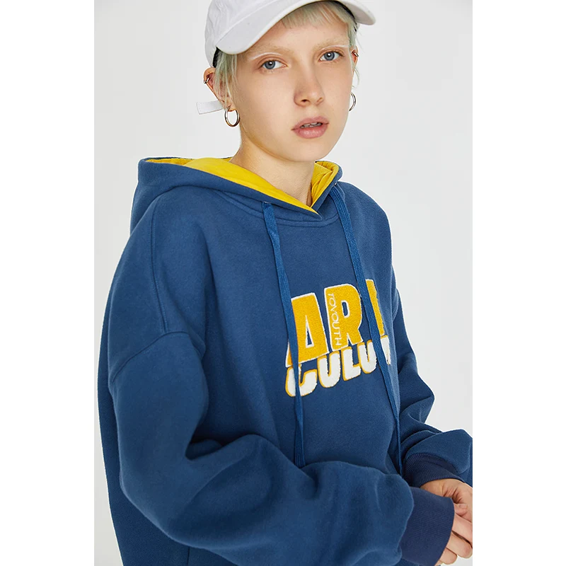 Toyouth Harajuku oversize-худи Для женщин Свободные утепленные кофты с длинными рукавами в Корейском стиле Pllovers толстовки уличная Sudadera Mujer - Цвет: Blue