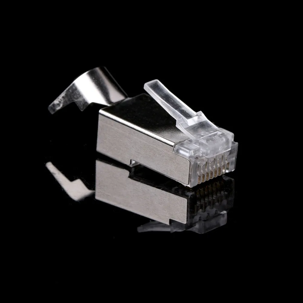 Новый 5 шт. RJ45 8P8C CAT7 сетевой кабель Модульные вилки экранированная версия AWG23 0 57 мм