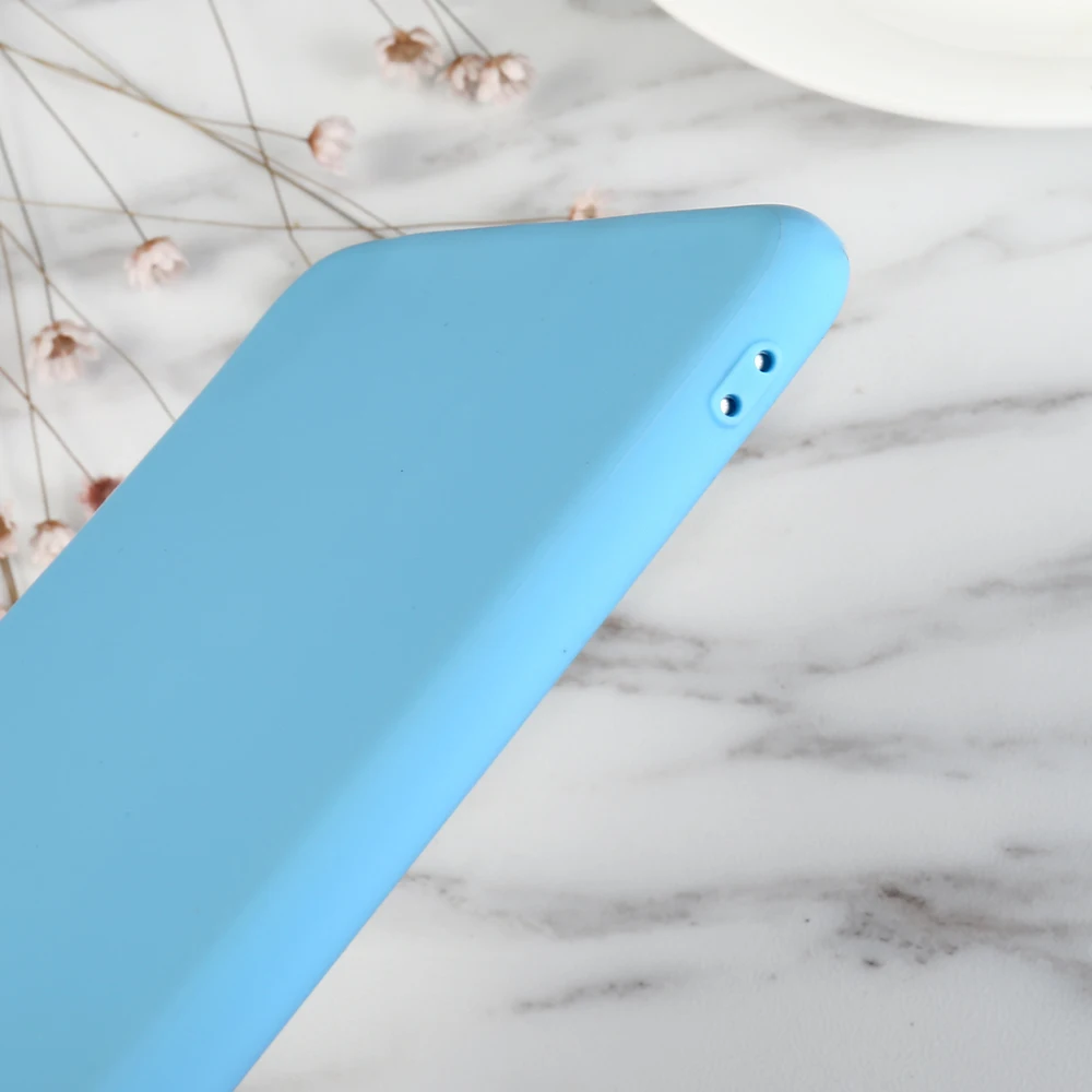 Phone Case For Iphone X XS Max XR 8 7 6 6S Plus 5 5s Se Cases Matte Solid Sky Blue Full Cover Fundas |