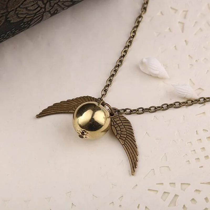 Ожерелье с подвеской в виде крыльев Snitch ожерелье для женщин и мужчин медное