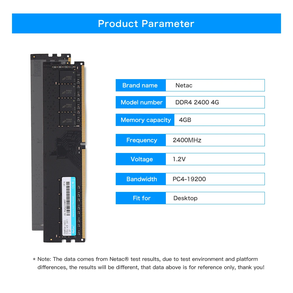 Netac профессиональный настольный компьютер RAMS DDR4 4 Гб 2400 МГц разъем для ОЗУ адаптер