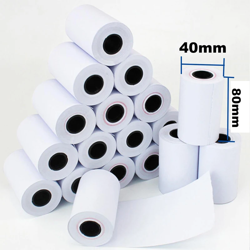 M80PAPER 80x40 POS чековый счет термальная Чековая бумага 10 рулонов в партии | Компьютеры