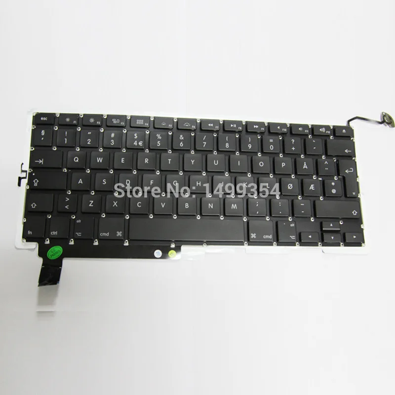 Настоящая норвежская Клавиатура A1286 с подсветкой для Apple Macbook Pro 15 ''A1286