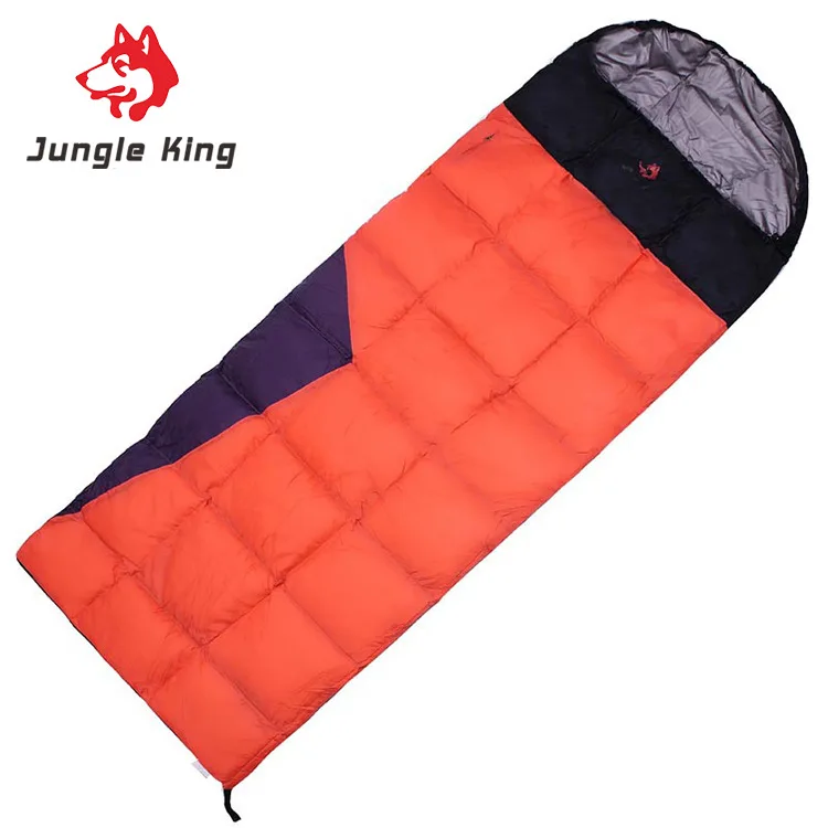 

Jungle King Outdoor climbing travel supplies down with cap 550G down sleeping bag envelope type color camping king of the jungle