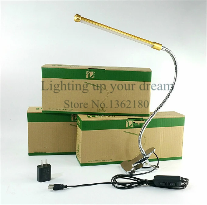 Flexible USB or AC adapter Adjustable Multi-angles LED Lamp kids Eye Protection Reading Light Desk Table warm cold white | Лампы и
