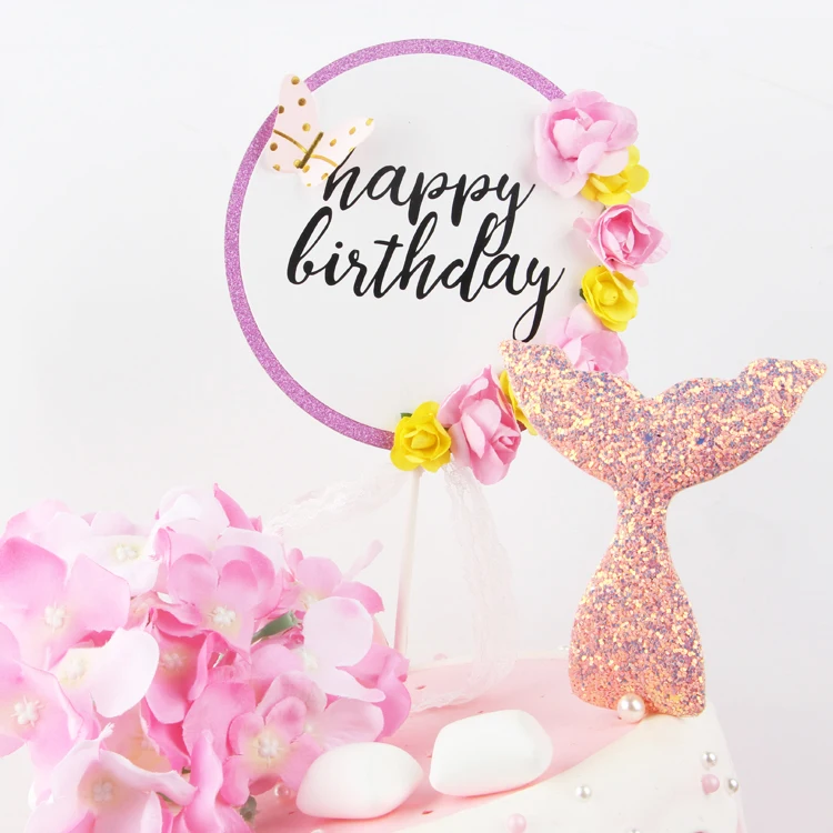 1 шт. хвост русалки торт на день рождения кекс украшение для детского дня торта