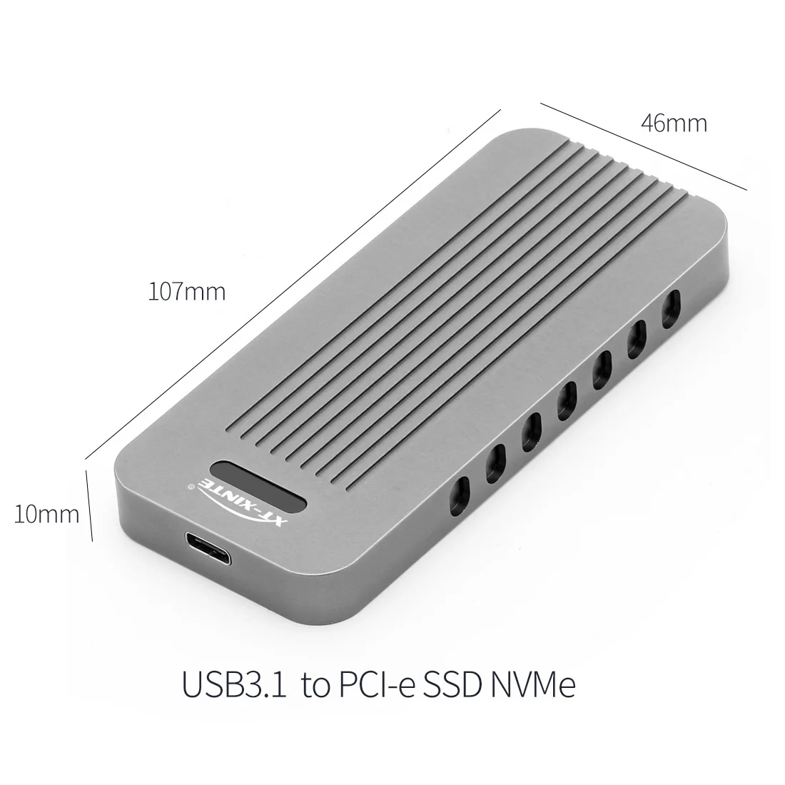Металлический внешний корпус M.2 до 10 Гбит/с USB 3,1 type C NVMe PCIe 3,0 SSD чехол M Key NGFF USB3.1 HDD Box C to C Кабельный адаптер