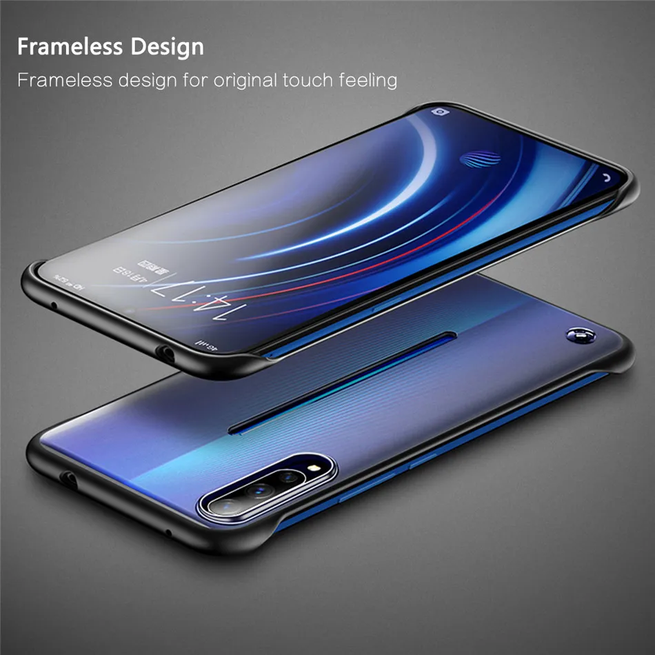 Прозрачные матовые бескаркасные Чехлы USLION для телефона VIVO IQOO X27 X27 Pro Ультра тонкая жесткая задняя панель из поликарбоната чехлы с кольцом шнурком