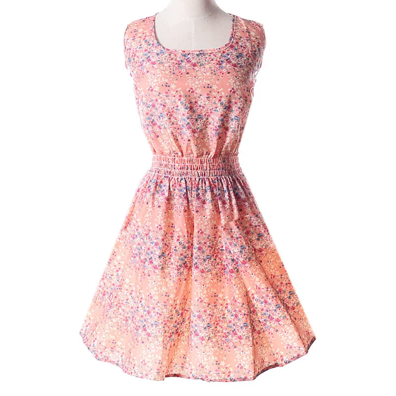 Женская 2019 хит сезона лето слинг цветочный принт Мода Круглый средства ухода за