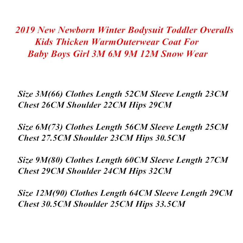 

Newborn Baby Romper Overalls Winter Animal Design Toddler Plus Velvet Warm Outerwear Coat For Boys Girls 0-1 Year Bodysuit