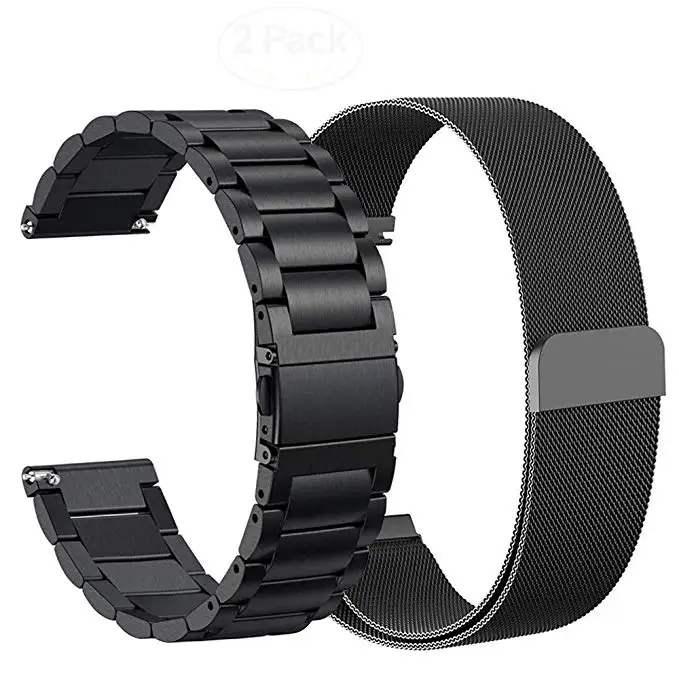 2 шт. Миланская петля ремешок для samsung Galaxy Watch активный ремешок Galaxy 42 мм ремешок для спорта S2 20 мм регулируемый ремешок из нержавеющей стали