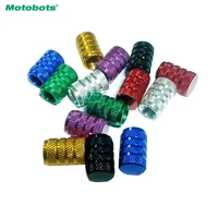 MOTOBOTS 1000PCS Car Motorcycle Truck Round Knurled Bicycle Schrader Valve Cap Dust Cover American Valve Black/Red/Gold/Green