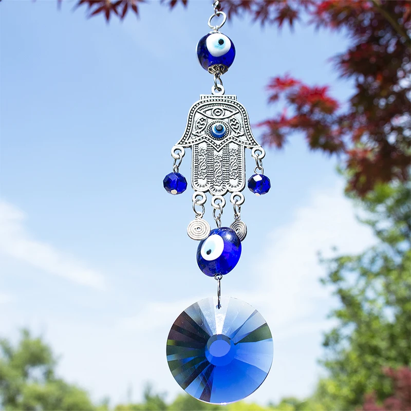 H& D чакра Suncatcher орнамент с индейки злой амулет в виде глаза удачи кулон дома Настенный декор благословение Защита подарок