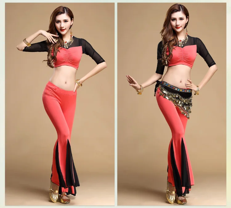 Комплект для индийского танца живота комплект из 3 предметов топ штаны и пояс 4