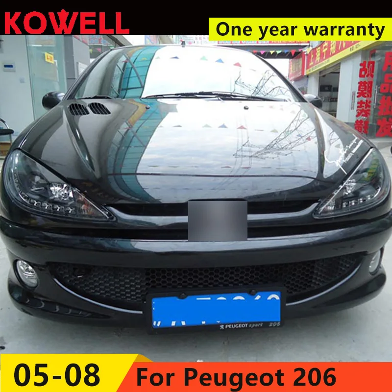 Автомобильный Стайлинг KOWELL для Peugeot 206 фары 2004 2008 V1 безопасные зрения лампы Angel