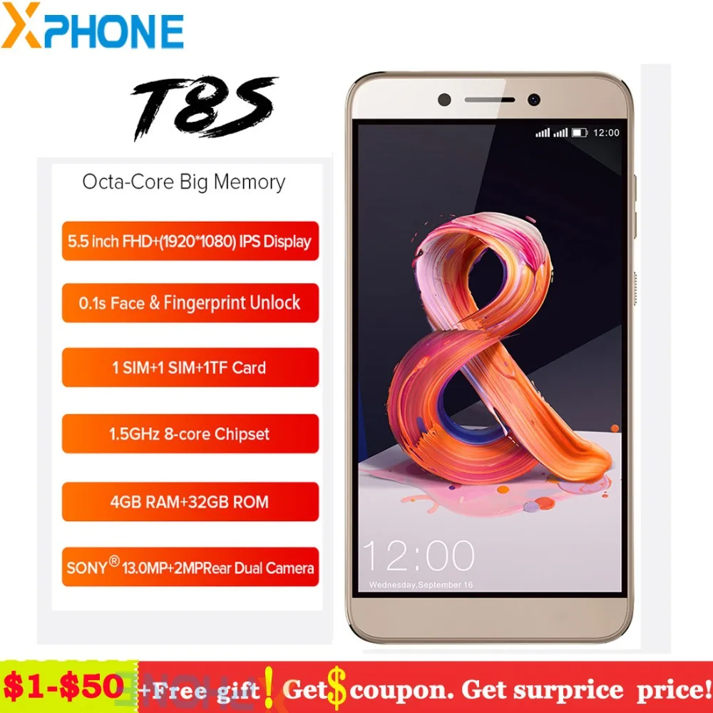 Смартфон Leagoo T8S 4 Гб 32 ГБ Android 8 1 экран 5 дюйма FHD 13 МП Восьмиядерный сканер лица и