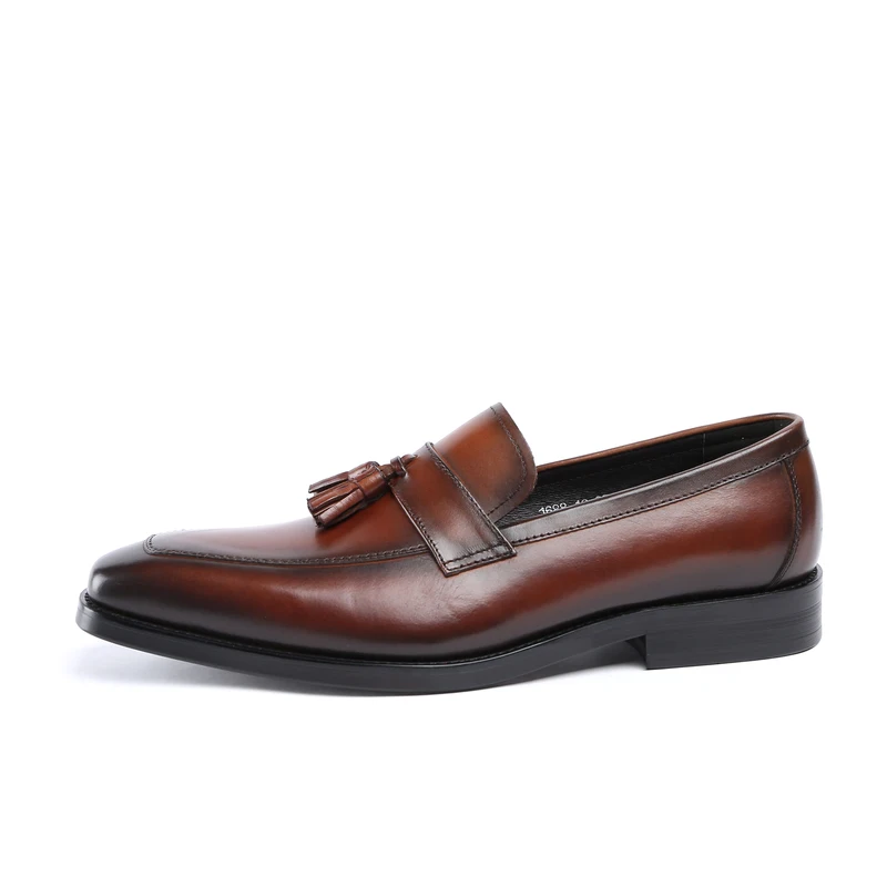 Fashion Black / Tan Tassel Loafers Wedding Shoes Mens Dress Genuine Leather Groom Boys Prom | Обувь