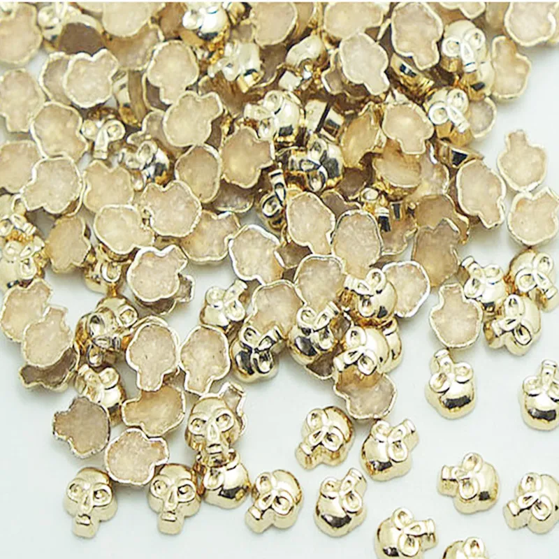 Череп с заклепками не требующей горячей фиксации Спайк заклепки Ботильоны в