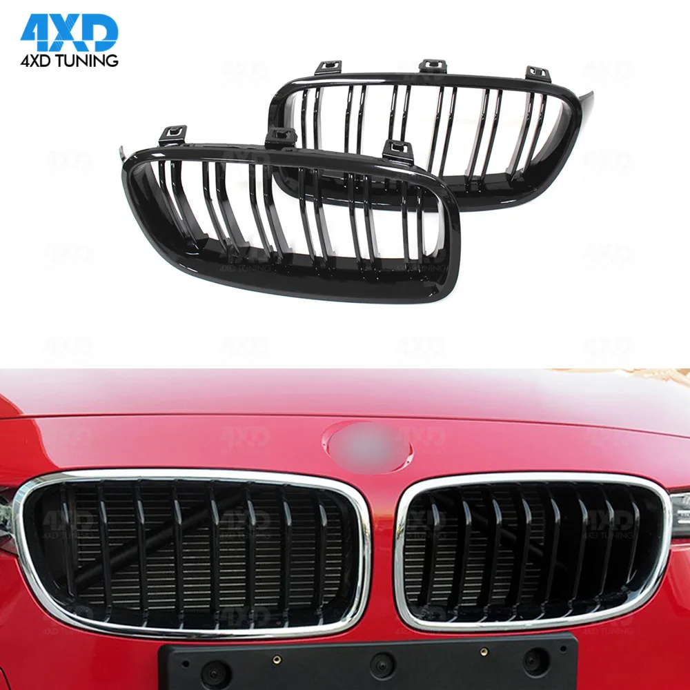 ABS пластик яркий черный 3 цвета Передняя ножная решетка Racing M LOOK для BMW F30 передний