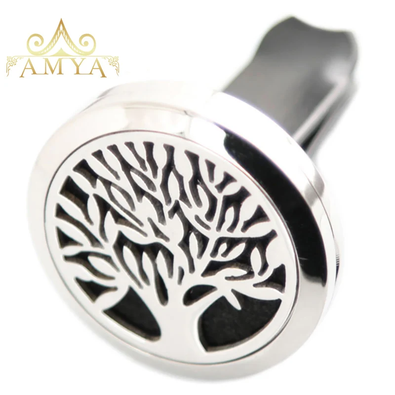 

Christmas Deer Maple Leaf 30mm Diffuser 316 Stainless Steel Car Aroma Locket Essential Oil Car Diffuser Lockets Free 40Pcs Pads