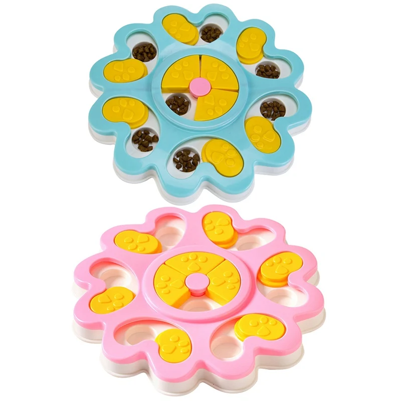 Dog Bowl Puppy Food Dispenser Pet Feeding Training Toys pet toy Educational Flower Choke | Дом и сад