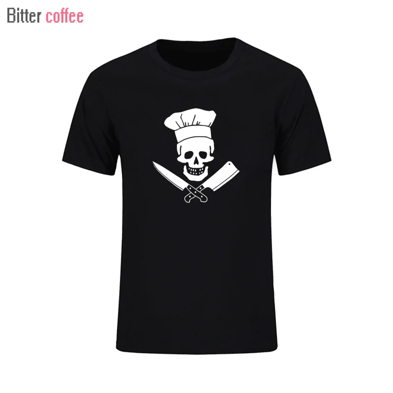 Летний Лидер продаж шеф повара череп Гриль Мастер короткий рукав Футболка диета